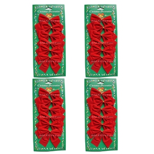 24 kleine Schleifen rot Weihnachten Weihnachtsschleifen Schleife Christbaum 7,5cm